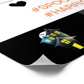 Poster Modèle du cadre photo de la fête d'Halloween (Coin)