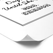 Poster Modèle du compte à rebours du jour de mariage (Coin)