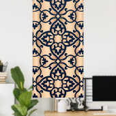 Poster Modèle du panneau de découpe laser (Bureau à domicile)