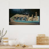 Poster Modèle d'un pont au-dessus du Rhin (Cuisine)