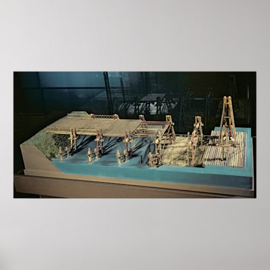 Poster Modèle d'un pont au-dessus du Rhin (Devant)