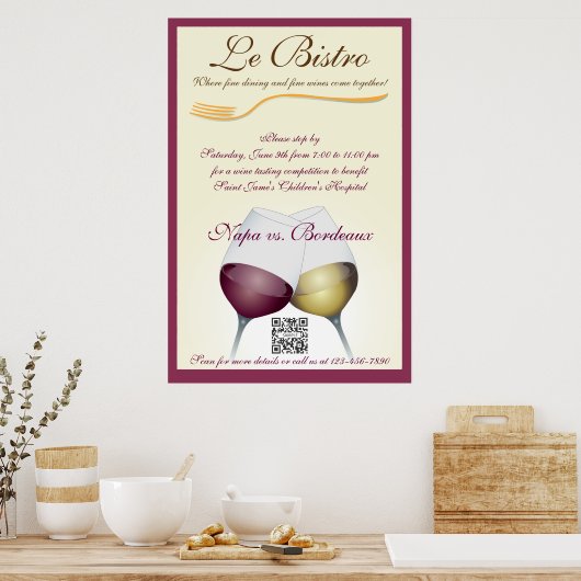 Poster Modèle Fine Dining Français (Cuisine)