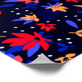 Poster Modèle floral Abstrait sans joint (Coin)