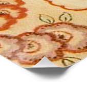 Poster Modèle floral antique de Chintz Paisley (Coin)