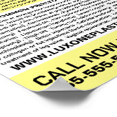 Poster Modèle floral chic moderne, Chirurgien/Chirurgie p (Coin)