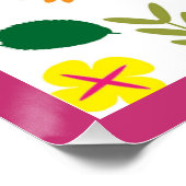 POSTER MODÈLE FLORAL COLORÉ (Coin)