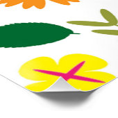 POSTER MODÈLE FLORAL COLORÉ (Coin)