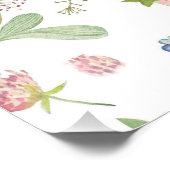 Poster Modèle floral délicat (Coin)