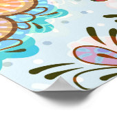 Poster Modèle floral ethnique jacobéen (Coin)