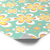 Poster Modèle floral jaune (Coin)