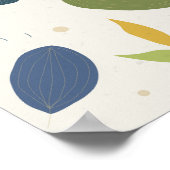 Poster Modèle floral minimaliste (Coin)