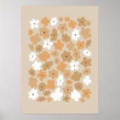 Poster Modèle floral rétro (Devant)