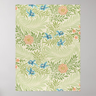 Poster Modèle floral William Morris Larkspur