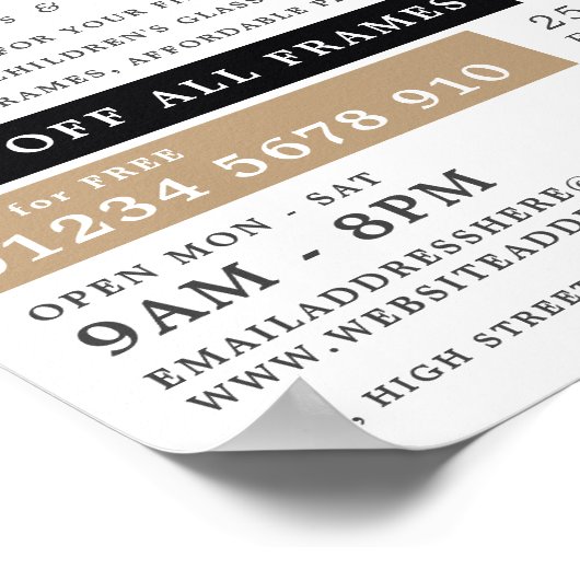 Poster Modèle masculin, Opticien, Praticien Technique (Coin)