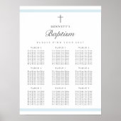Poster Modèle moderne Elegant Boys Baptême (Devant)
