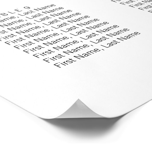 Poster Modèle moderne Nous faisons Script Mariage Siege G (Coin)