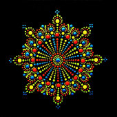 Poster Modèle Motif Mandala Snowflake