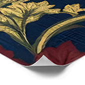 Poster Modèle Navy Grenade Floral de William Morris (Coin)