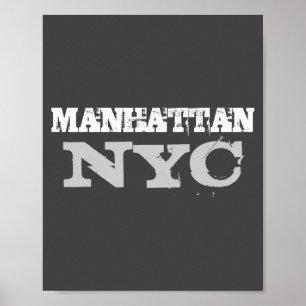Poster Modèle noir élégant de New York City Manhattan NYC