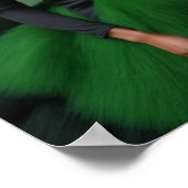 Poster Modèle noir haute mode femme belle (Coin)