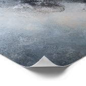 Poster Modèle noir haute mode femme belle florale (Coin)