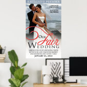 Poster Modèle photo de l'affiche de mariage personnalisé (Bureau à domicile)