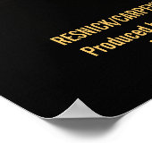 Poster Modèle photo Mariage de l'affiche de cinéma romant (Coin)