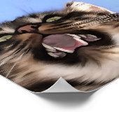 Poster Modèle Plaintif D'Une Peinture Acrylique Tabby Cha (Coin)