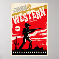 Modèle rétro du marathon des films occidentaux
