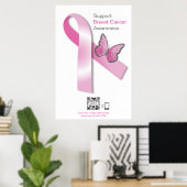 Poster Modèle Sensibilisation au cancer du sein (Bureau à domicile)