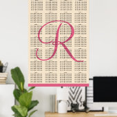 Poster Modèle simple Mariage plan de 280 invités (Bureau à domicile)