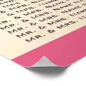 Poster Modèle simple Mariage plan de 280 invités (Coin)