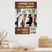 Poster Modèle Support de votre bibliothèque locale (Cuisine)