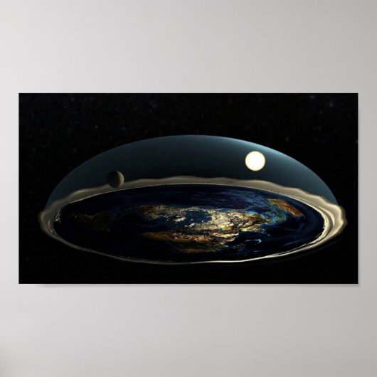 Poster Modèle Terre plate (Devant)