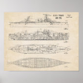 Poster Modèle USS TEXAS (Devant)