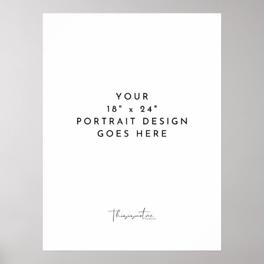 Poster Modèle vertical de 18 x 24 po (Devant)