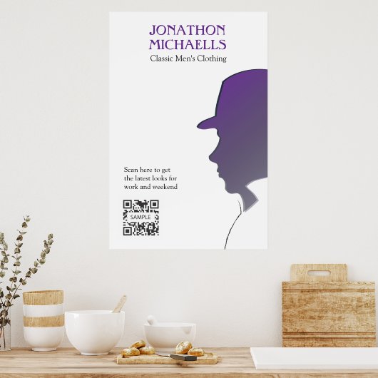 Poster Modèle Vêtements Hommes (Cuisine)