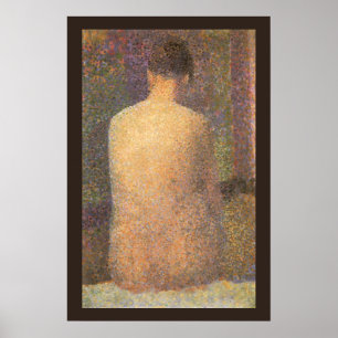 Poster Modèle vu de dos par Georges Seurat, Art ancien