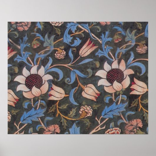 Poster Modèle William Morris Evenlode : Vintage Moody (Devant)