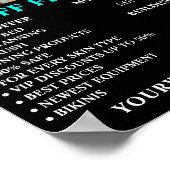 Poster Modèles Bikini, Salon de bronzage Publicité (Coin)