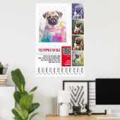 Poster Modèles d'affiche de vente de chiots Pug (Bureau à domicile)