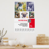 Poster Modèles d'affiche de vente de chiots Pug (Cuisine)