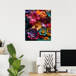 Poster Modèles de fleurs