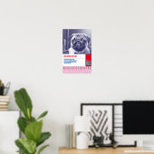 Poster Modèles de flyers pour la vente de chiots Pug (Bureau à domicile)