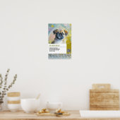 Poster Modèles de flyers pour la vente de chiots Pug (Cuisine)