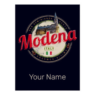 Poster Modena Emilia Romagna Balsamique Italie Souvenir