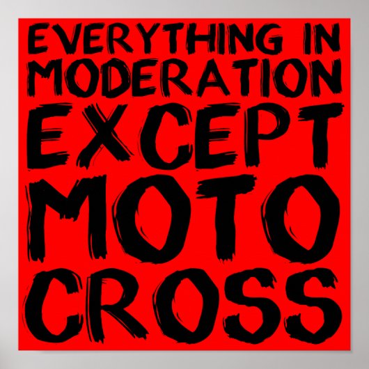 Poster Modération de Motocross (Devant)