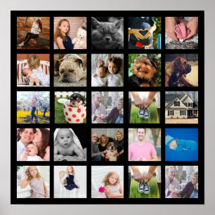 Poster Modern 25 Family Photo Collage
