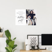 Poster Modern 30th Birthday Party Script Photo Welcome (Bureau à domicile)