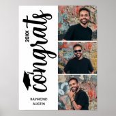 Poster Modern 3 Photo Graduation Party (Devant)